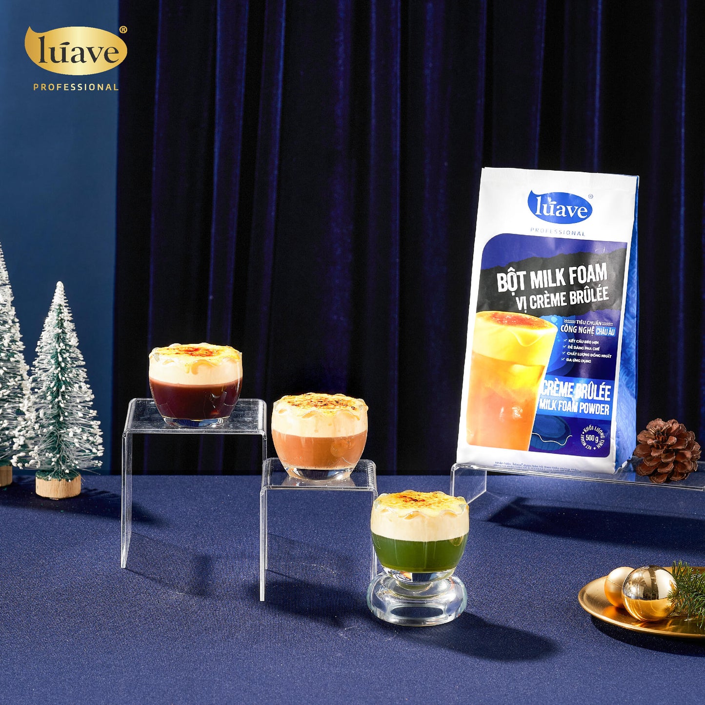 Bột Milk Foam Creme Brulee Lúave Professional