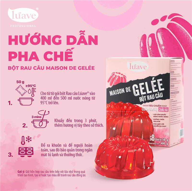 Bột rau câu Lúave Professional