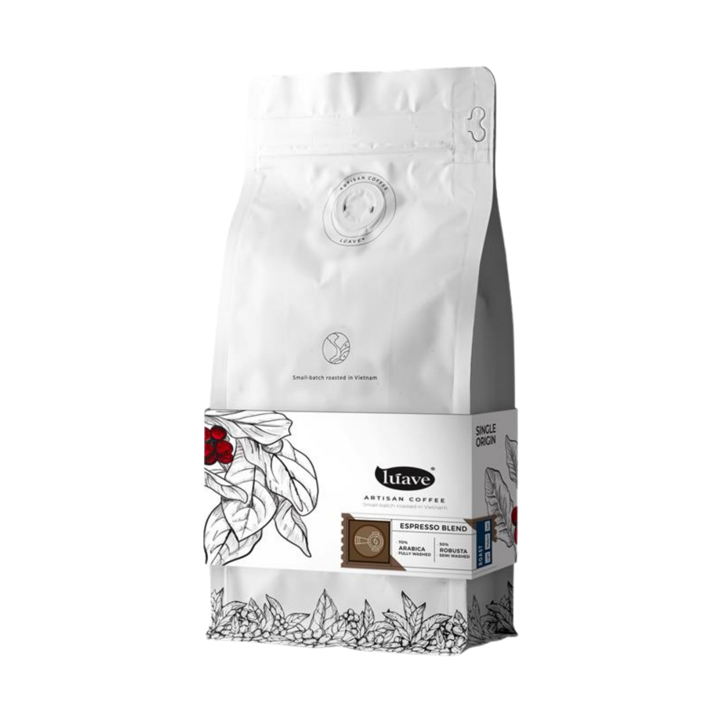Hạt cà phê rang Espresso 500gr - Lúave Professional