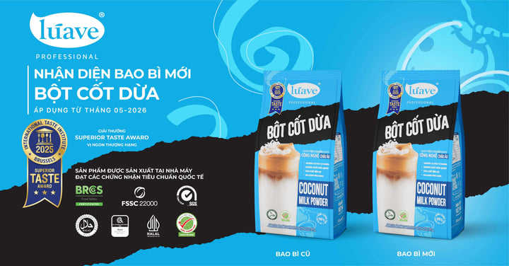 THÔNG BÁO THAY ĐỔI BAO BÌ SẢN PHẨM BỘT CỐT DỪA LÚAVE PROFESSIONAL 05/2026