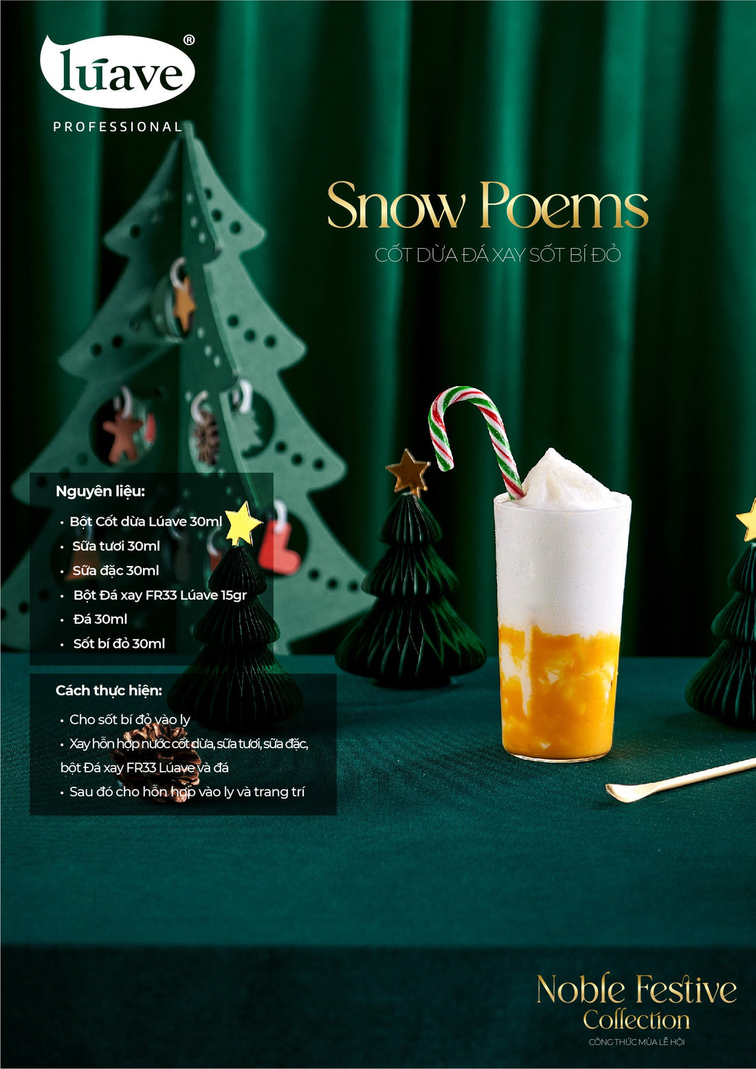 CÔNG THỨC PHA CHẾ CỐT DỪA ĐÁ XAY SỐT BÍ ĐỎ