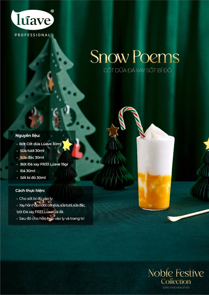 CÔNG THỨC PHA CHẾ CỐT DỪA ĐÁ XAY SỐT BÍ ĐỎ