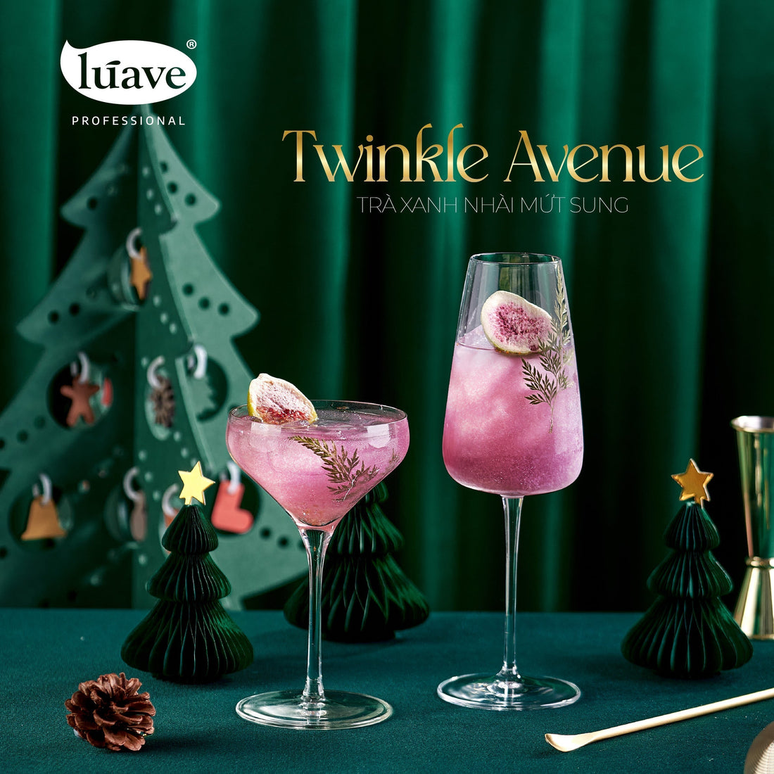 CÔNG THỨC PHA CHẾ TRÀ XANH NHÀI MỨT SUNG