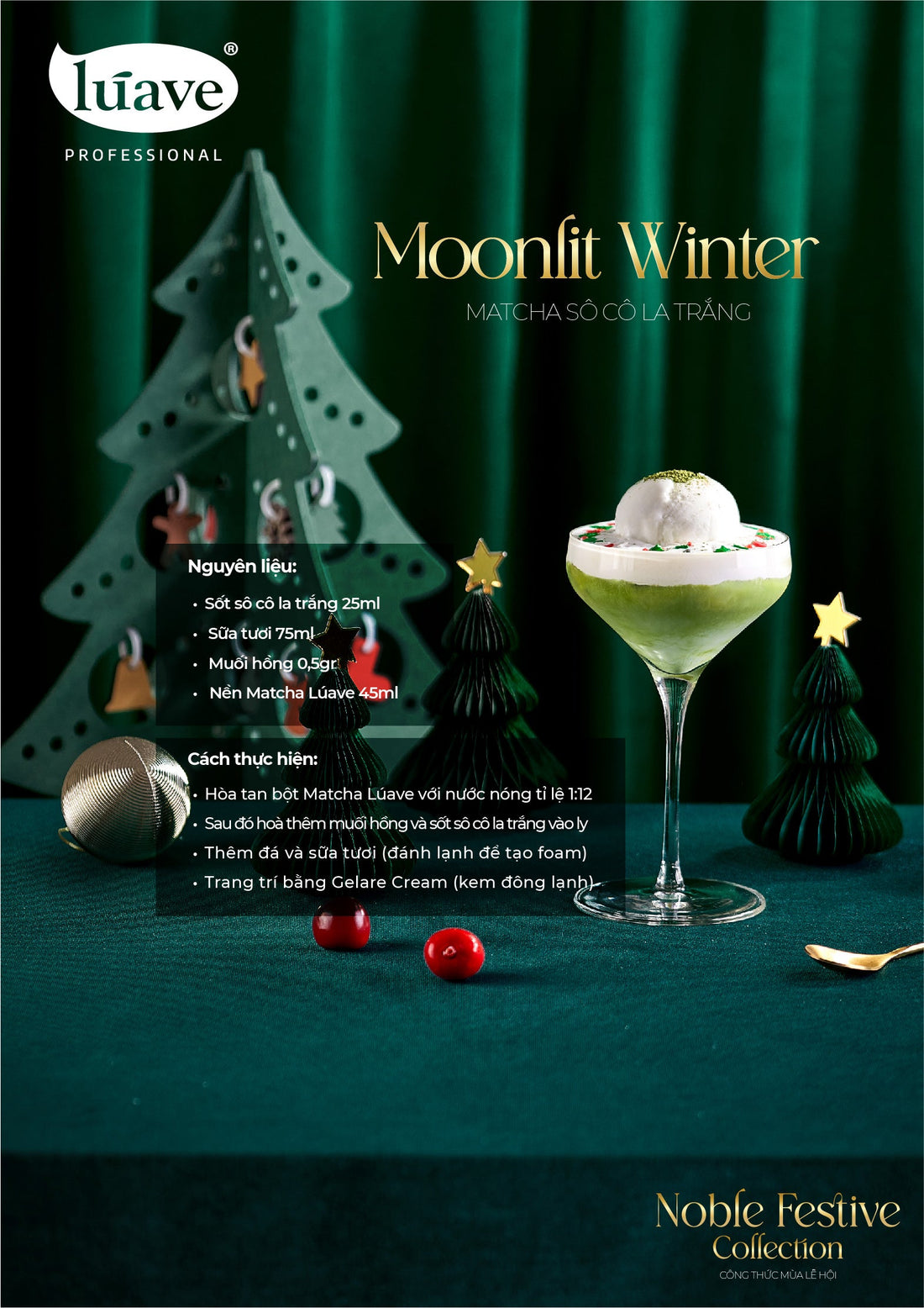 CÔNG THỨC PHA CHẾ MATCHA SÔ CÔ LA TRẮNG