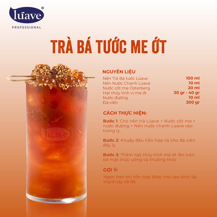 CÔNG THỨC PHA CHẾ TRÀ BÁ TƯỚC ME ỚT