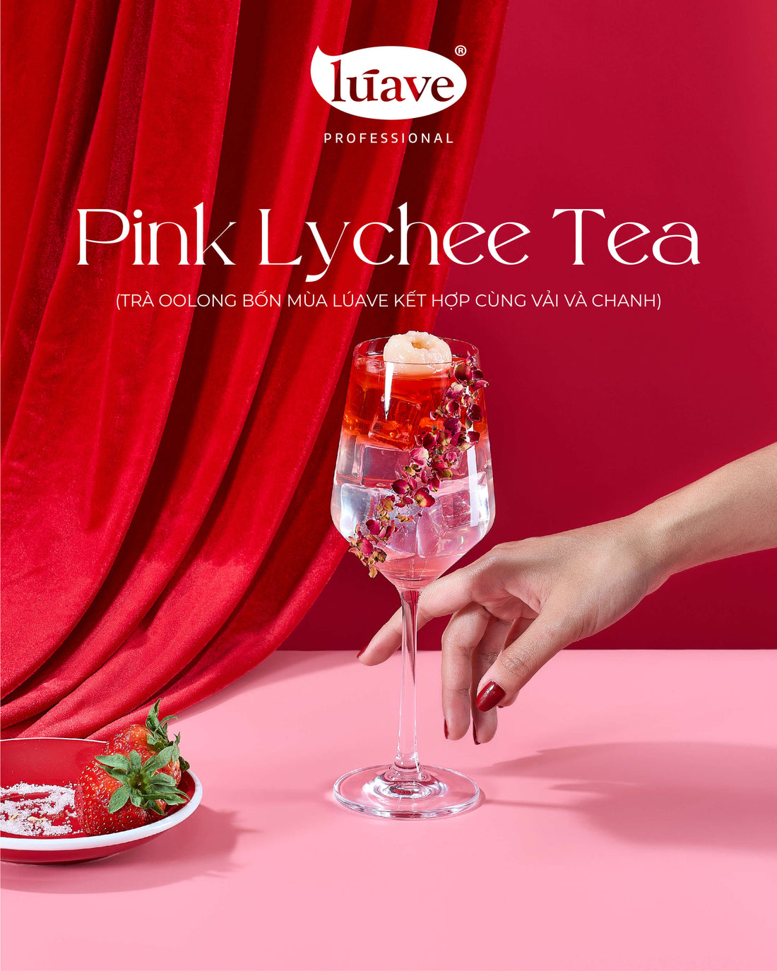 CÔNG THỨC PHA CHẾ PINK LYCHEE TEA