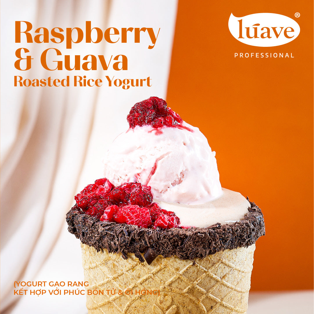 CÔNG THỨC PHA CHẾ RASPBERRY & GUAVA ROASTED RICE YOGURT