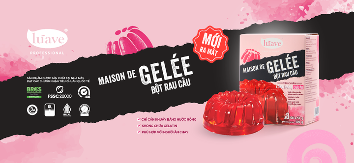 BỘT RAU CÂU DẺO LÚAVE - CHÌA KHÓA TẠO NÊN THẠCH DẺO HOÀN HẢO CHUẨN CHÂU ÂU