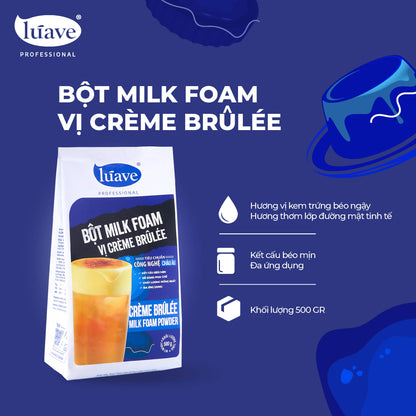 Bột Milk Foam Creme Brulee Lúave Professional