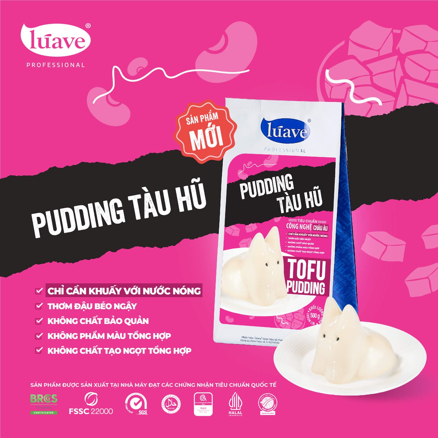 Bột Pudding Tàu hũ Lúave Professional