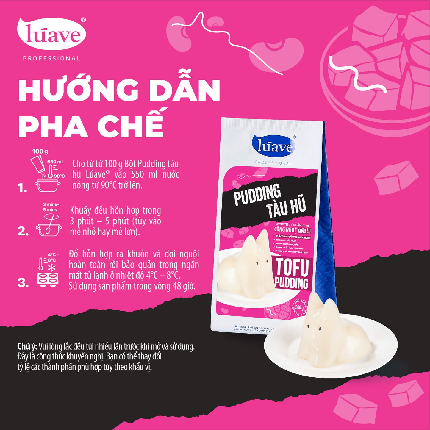Bột Pudding Tàu hũ Lúave Professional