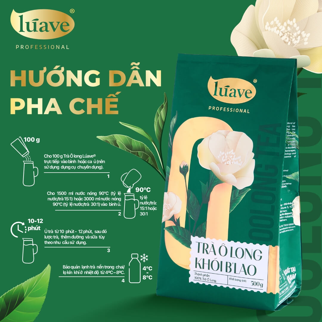 Trà Oolong Khói B'Lao 500gr Lúave Professional
