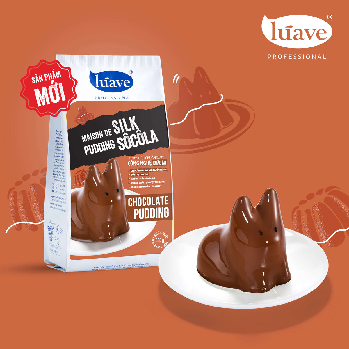 Bột Pudding Socola Maison De Silk Lúave 500gr