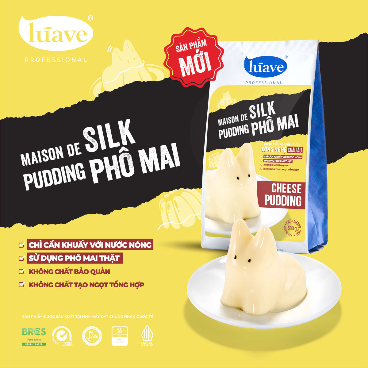 Bột Pudding Phô Mai Maison De Silk Lúave 500gr