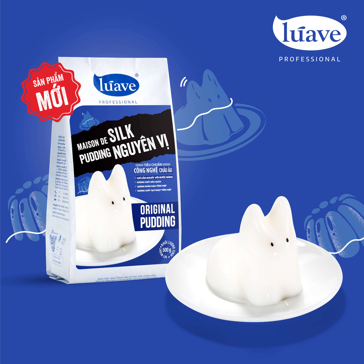Bột Pudding Nguyên Vị Maison De Silk Lúave 500gr