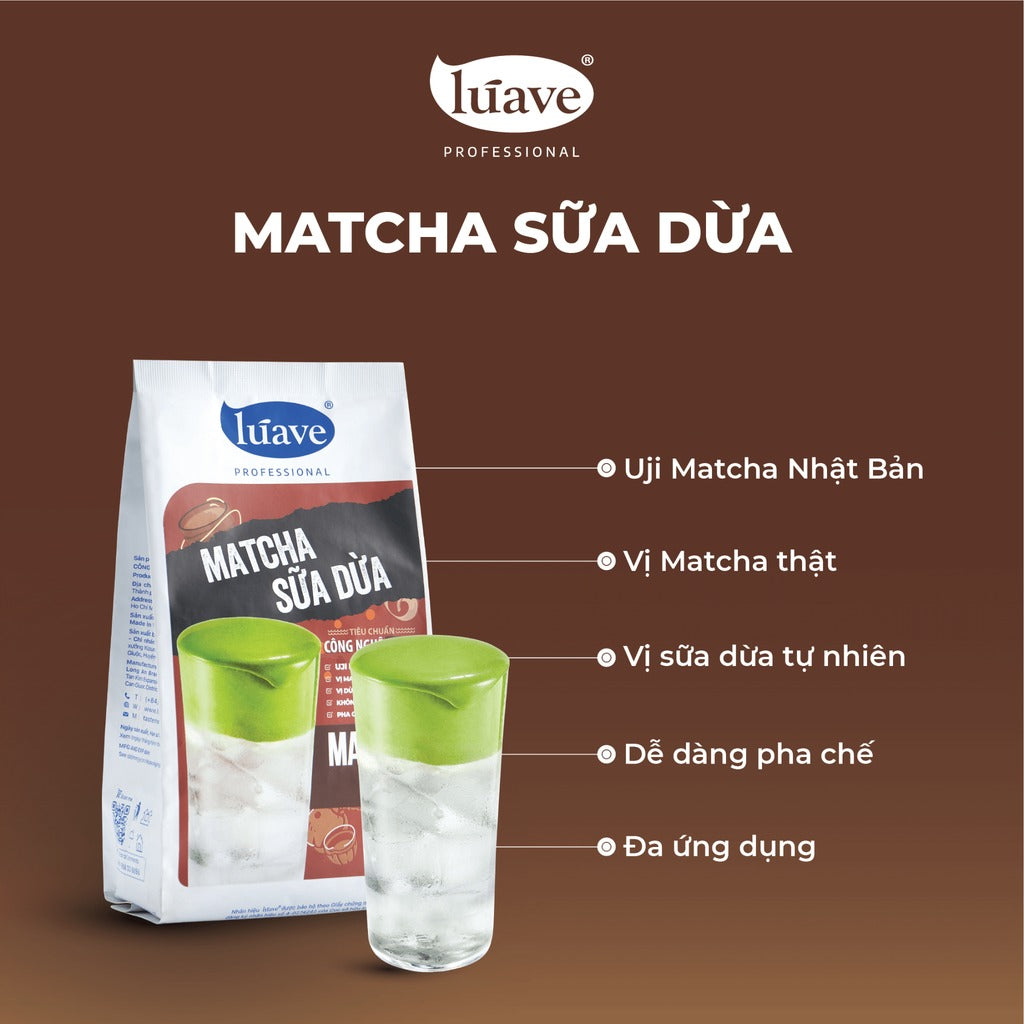 Bột Matcha Sữa Dừa Lúave Professional