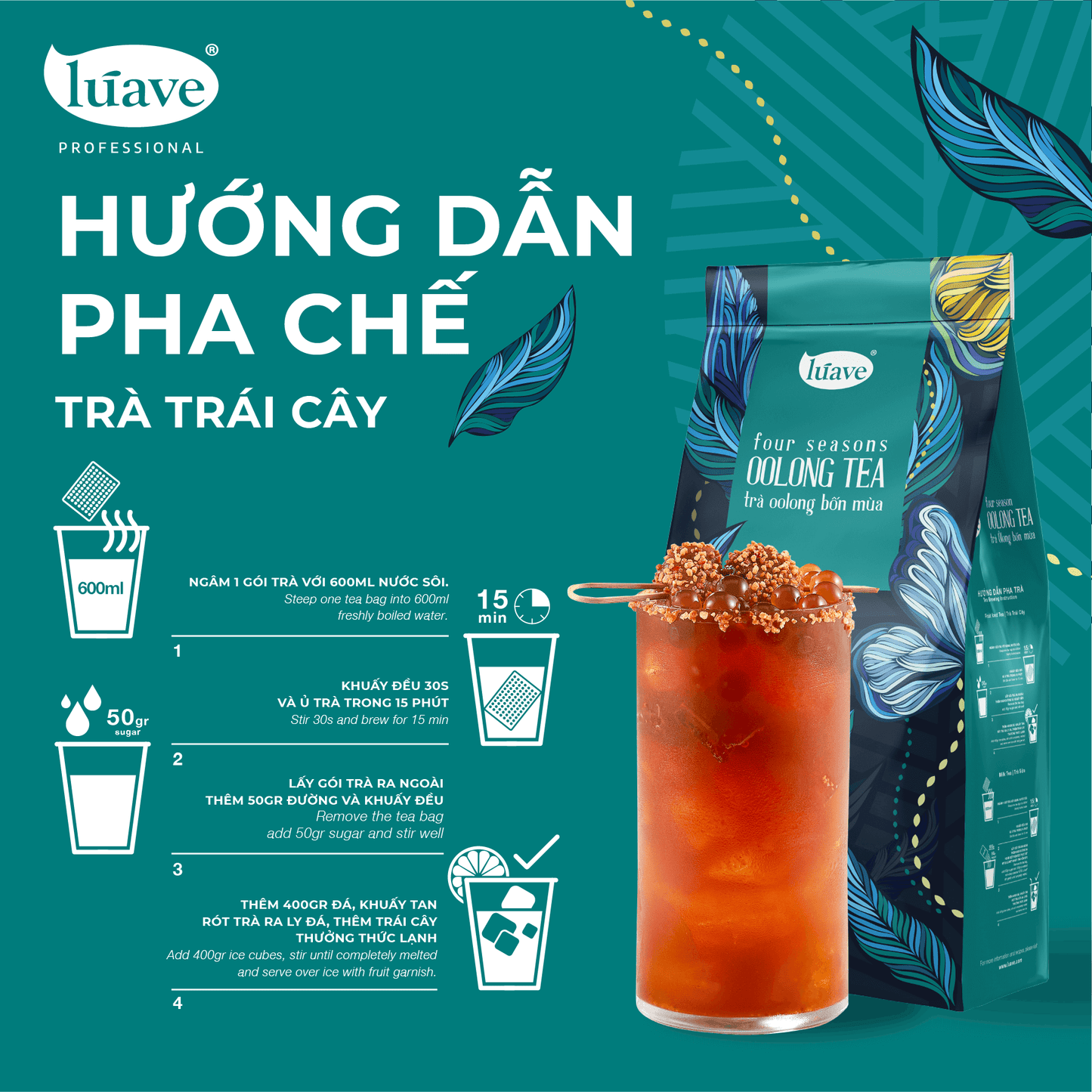Trà Ôlong Bốn Mùa (Four season Oolong Tea) - Lúave Professional