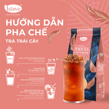 Trà Đào Thượng Hạng (Premium Peach Tea) - Lúave Professional