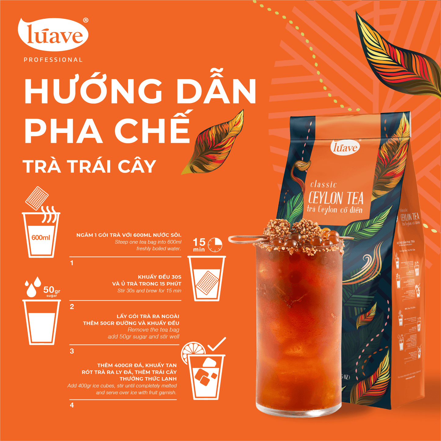 Trà Ceylon Cổ Điển (Classic Ceylon Tea) - Lúave Professional