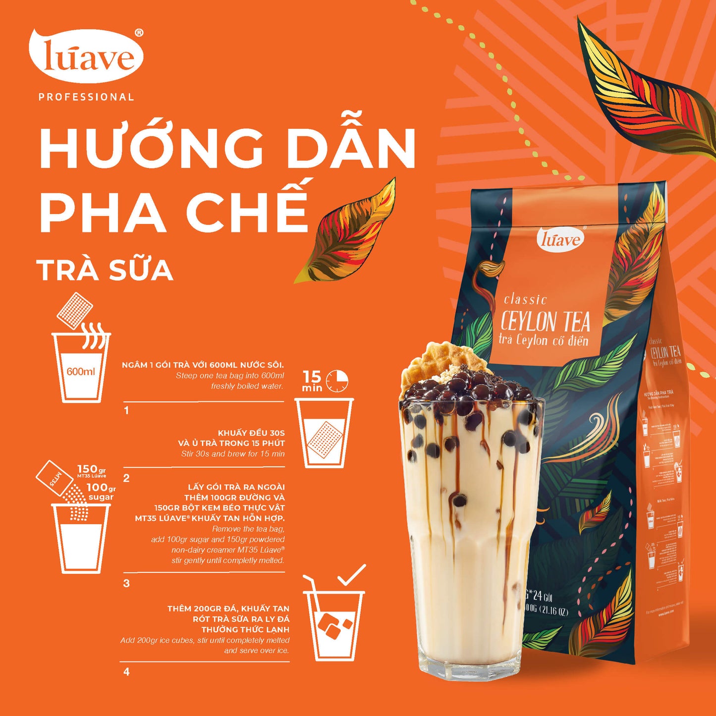 Trà Ceylon Cổ Điển (Classic Ceylon Tea) - Lúave Professional