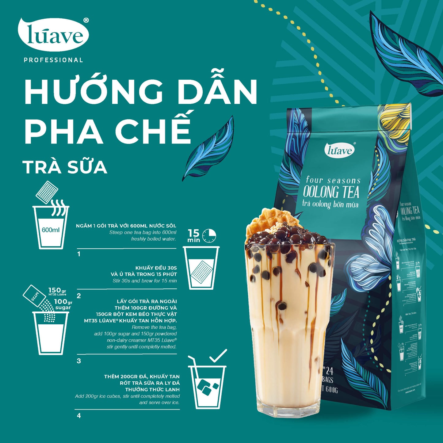 Trà Ôlong Bốn Mùa (Four season Oolong Tea) - Lúave Professional