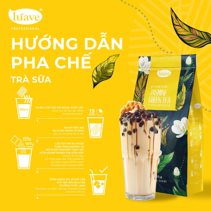 Trà Xanh Hoa Nhài Thượng Hạng (Premium Jasmine Green Tea) - Lúave Professional